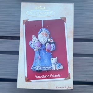 NIB 2002 HallmarkKeepsake “Woodland Friends” Handcrafted Ornament w/memory card